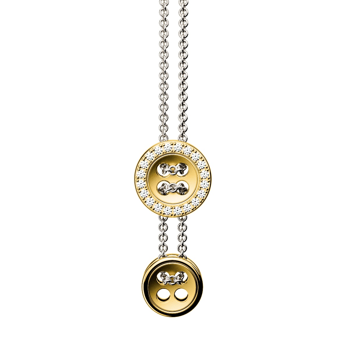 Collier Bouton 10mm setted